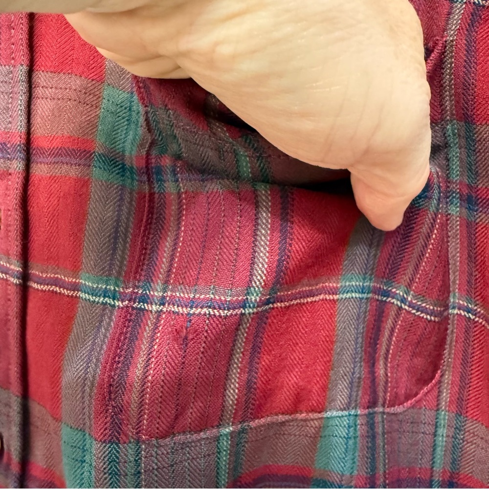 Pendleton Fine Worsted Wool Button Down Red Plaid… - image 6